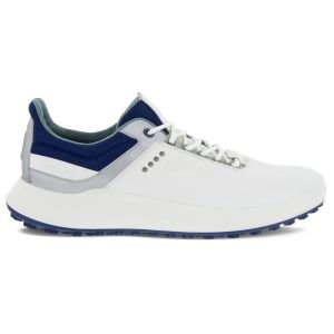ECCO Core Golf Shoes White/Silver Metallic/Blue Depths