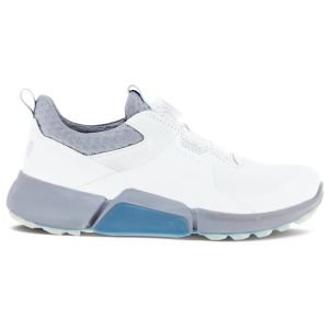 ECCO Womens BIOM H4 Boa Golf Shoes White/Silver Grey
