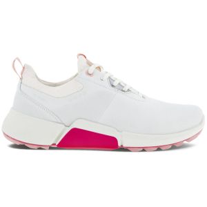 ECCO Womens BIOM H4 Golf Shoes White/Silver Pink