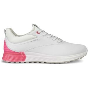ECCO Womens S-Three Golf Shoes White/Bubblegum Hero
