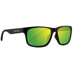 Epoch Eyewear Delta Black Sunglasses - Polarized Green Mirror Lens