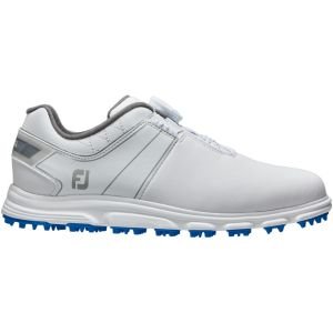 FootJoy Junior Kids Pro/SL BOA Golf Shoes 2022 - White/Blue 45031