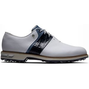 FootJoy Dryjoys Premiere Series Packard Golf Shoes - White/Navy 54269