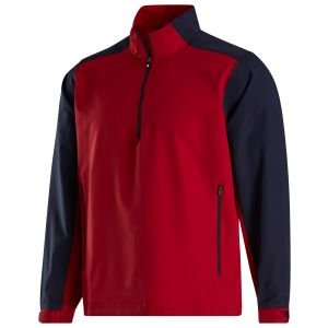 FootJoy Sport Windshirt Golf Pullover - Crimson/Navy