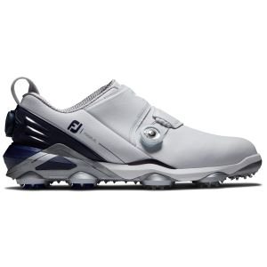 FootJoy Tour Alpha Dual BOA Golf Shoes - White/Navy/Grey 55508