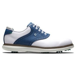 FootJoy Traditions Golf Shoes - White/Blue 57901