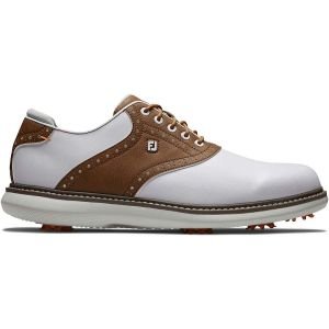 FootJoy Traditions Golf Shoes - White/Brown 57905