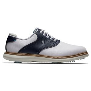 FootJoy Traditions Saddle Golf Shoes 2023 - White/Navy 57899