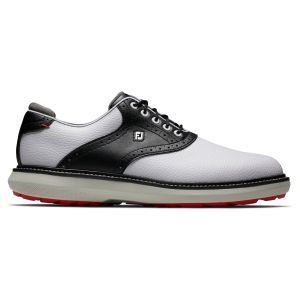 FootJoy Traditions Spikeless Golf Shoes 2023 - White/Black 57924
