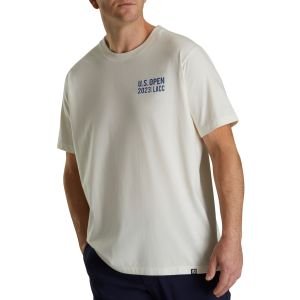 FootJoy 123rd U.S. Open One Color Logo Golf T-Shirt 2023 - Cream