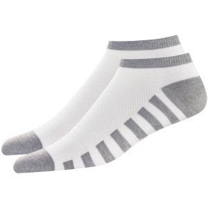 FootJoy Women's ProDry Lightweight Low Cut Golf Socks White/Grey 2 Pack