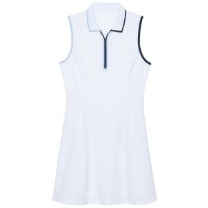 G/FORE Womens Contrast Nylon Quarter Zip Sleeveless Golf Polo Dress