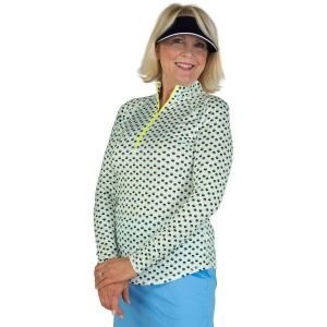 JoFit Women's Printed UV Mock Long Sleeve Golf Top 