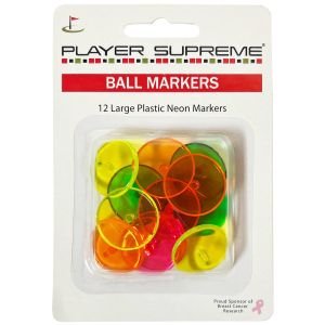 Player Supreme Neon Ball Markers 12 Pack 