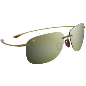 Maui Jim Hikina Polarized Rimless Matte Olive Sunglasses Maui HT Lens 