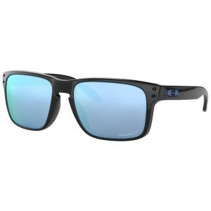 Oakley Holbrook Polished Black Sunglasses - Prizm Deep Water Polarized Lens
