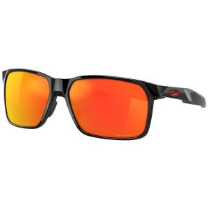 Oakley Portal X Polished Black Sunglasses Prizm Ruby Polarized Lens