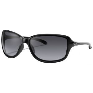 Oakley Ladies Cohort Polished Black Sunglasses Grey Gradient Polarized Lens