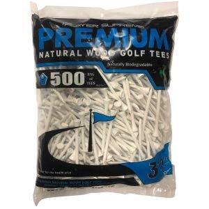 Player Supreme White Golf Tees 3 1/4" 500 Pack