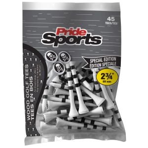 Pride Sports 2 3/4 Inch Skull Wood Golf Tees - 45 Pack