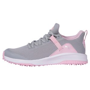 PUMA Junior Girls Grip Fusion Evo Golf Shoes - High Rise/Pink Lady