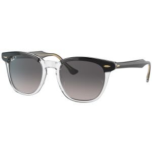 Ray-Ban Hawkeye Black on Transparent Sunglasses - Polarized Grey Gradient Lens