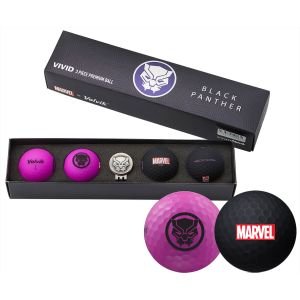 Volvik Vivid Marvel Black Panther Golf Balls