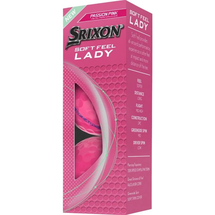 Srixon SOFT FEEL LADY Passion Pink Golf Balls - Carl's Golfland