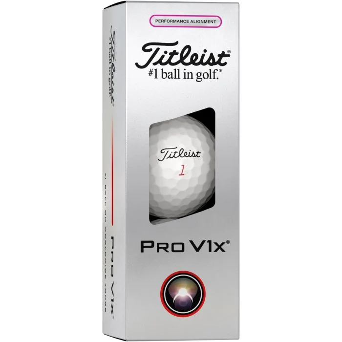 Titleist Pro V1x Pink AIM Performance Golf Balls - Carl's Golfland