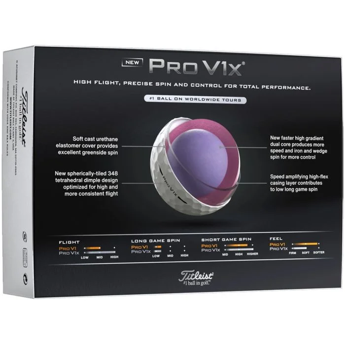 Titleist Pro V1x High Number Golf Balls - Carl's Golfland