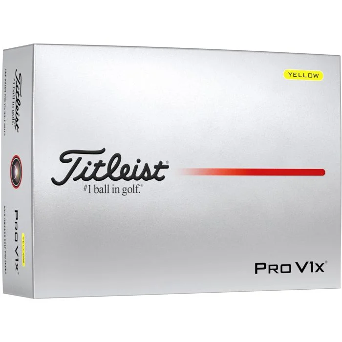 Free Shipping - Titleist Pro V1x Yellow Golf Balls 2025 - Carl's