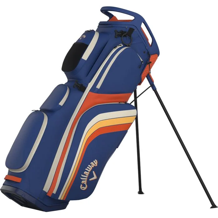 Callaway ゴルフバッグ ストライプ オレンジ/ネイビー Callaway Fairway 14 Vintage Collection Stand Bag - Carl's Golfland