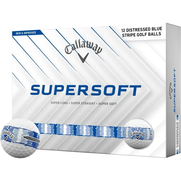 Callaway Supersoft Blue Distressed Stripe Limited Edition Golf