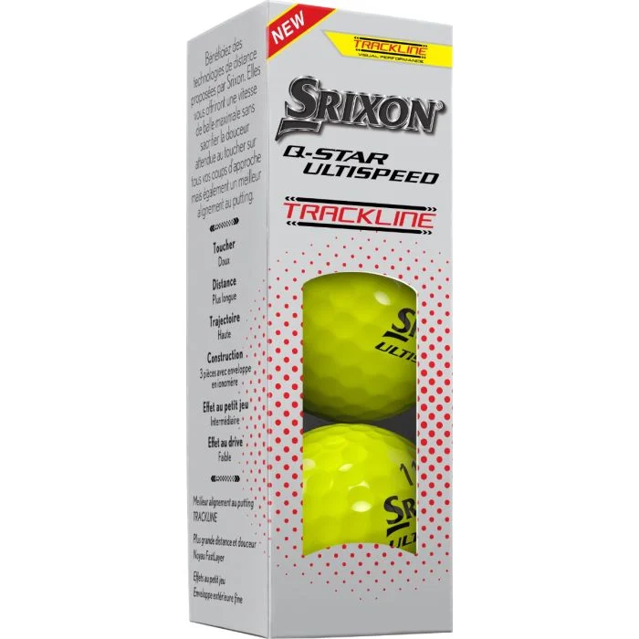 Srixon Q-STAR ULTISPEED TRACKLINE Yellow Golf Balls - Carl's Golfland