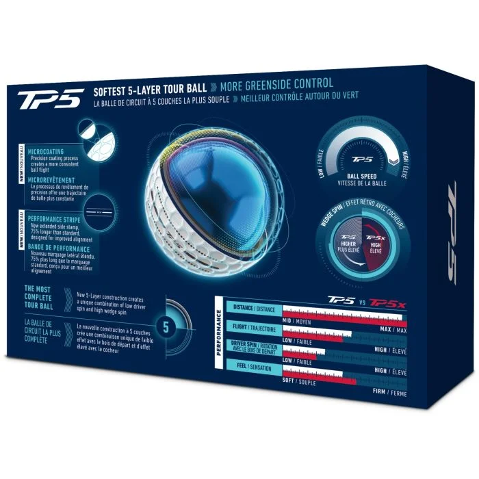 TaylorMade TP5 Performance Stripe 6-Pack Golf Balls 2026 - Carl's