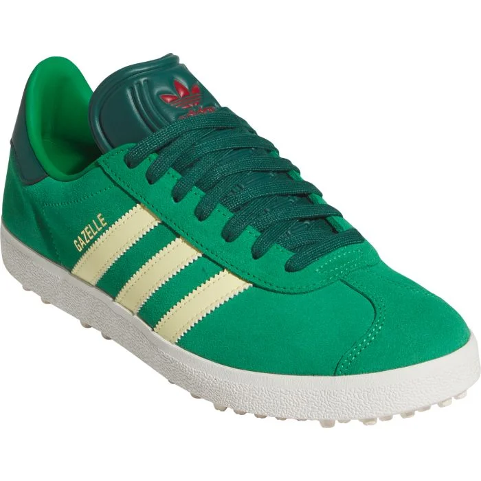 adidas Gazelle Spikeless Golf Shoes Green/Almost Yellow/Collegiate