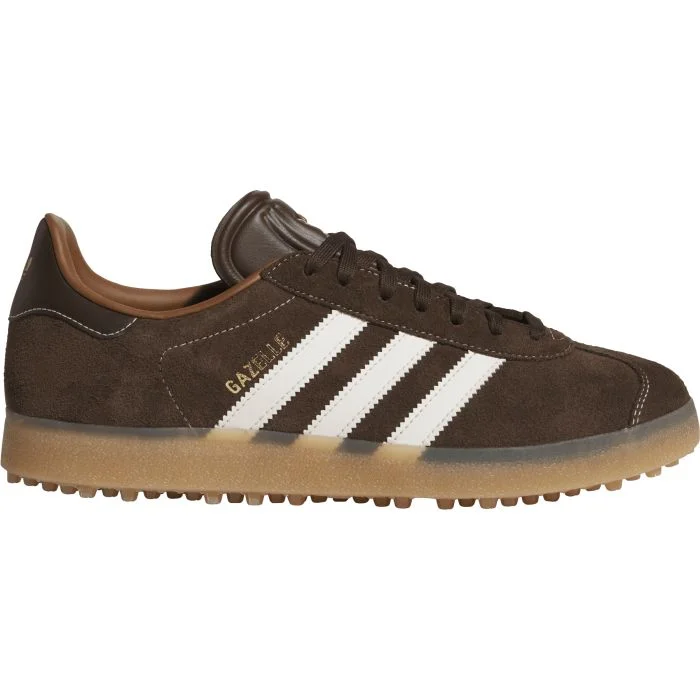 Free Shipping - adidas Gazelle Spikeless Golf Shoes Dark Brown