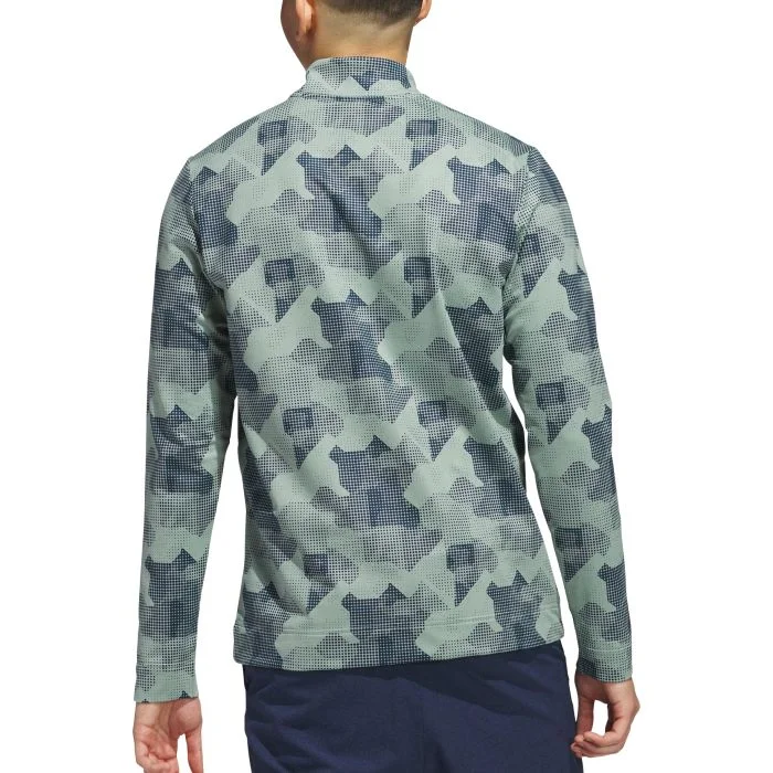 adidas Go-To Printed Quarter Zip Golf Pullover ON SALE - Carl's