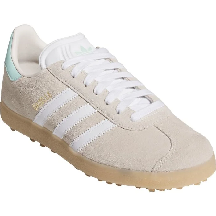adidas Women's Gazelle Spikeless Golf Shoes Cloud White/Clear Mint