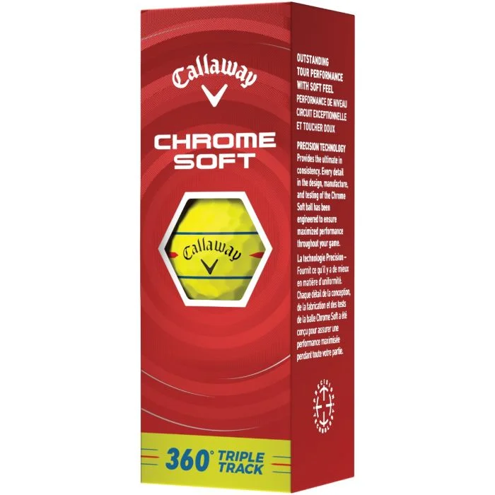 Callaway Chrome Soft 360 Yellow Triple Track Golf Balls - Carl's