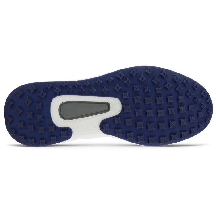 ECCO Core Golf Shoes White/Silver Metallic/Blue Depths - Carl's