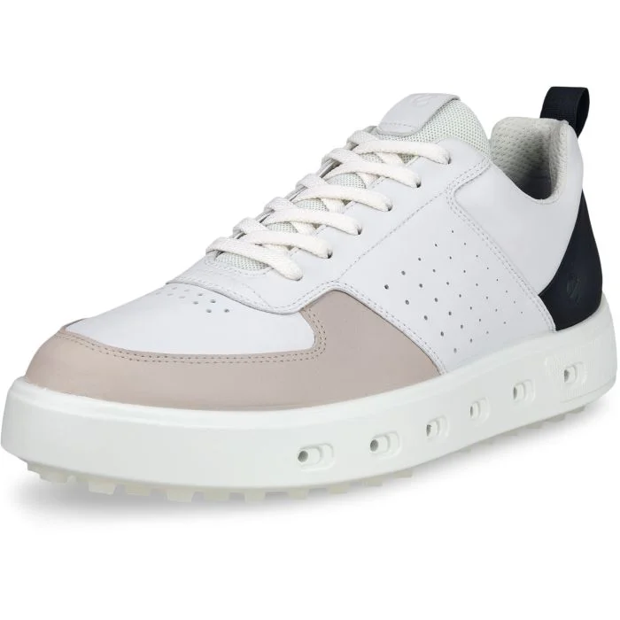 ク*ク様 良品 ECCO GOLF STREET 720 シューズ 26cm E ECCO Street 720 Golf Shoes White/Black/Gravel - Carl's Golfland