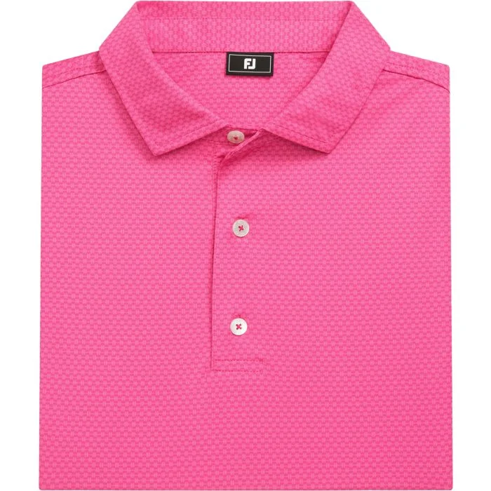 FootJoy Abacus Print Lisle Golf Polo Magenta - Carl's Golfland
