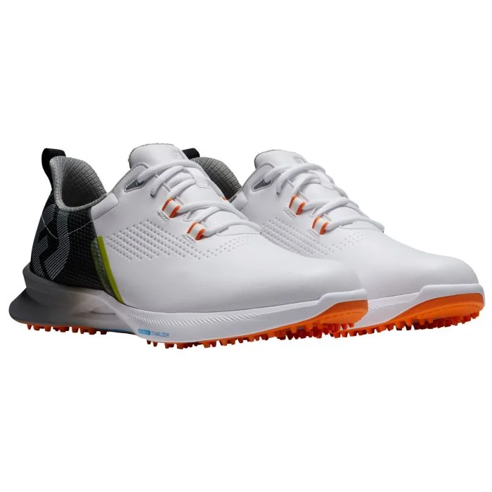 FootJoy Fuel Golf Shoes White/Black/Orange 55443 - Carl's Golfland