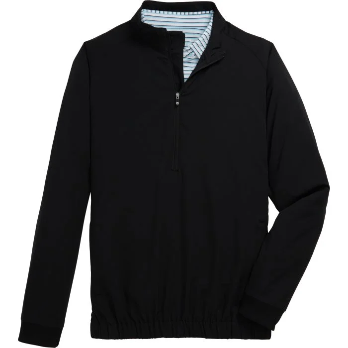 FootJoy 1/2 Zip Golf Windshirt Black - Carl's Golfland