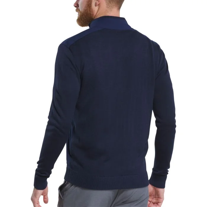 FootJoy Hybrid Full-Zip Golf Sweater Navy - Carl's Golfland