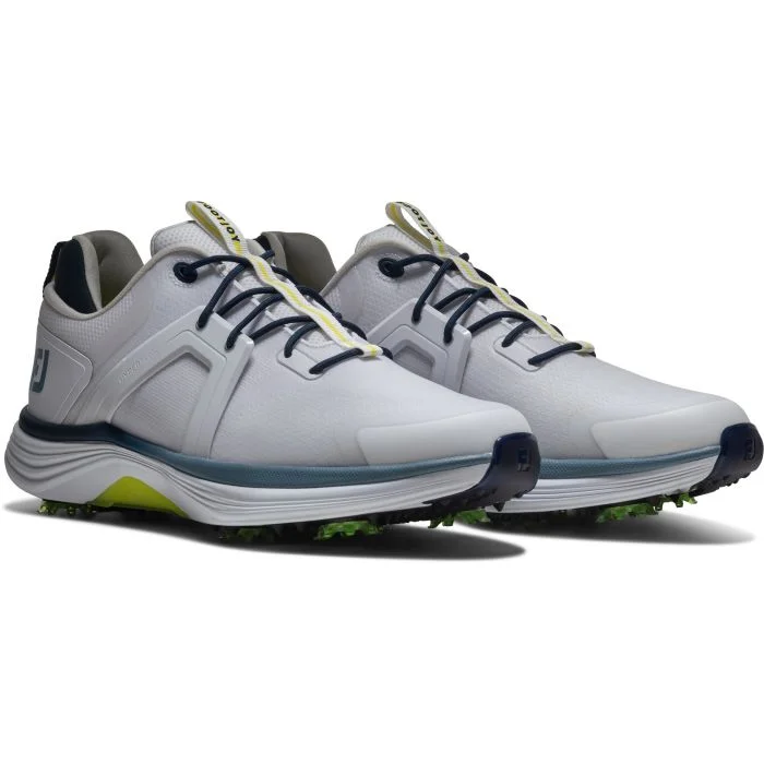 FootJoy HyperFlex Golf Shoes White/Citron/Skyway - Carl's Golfland