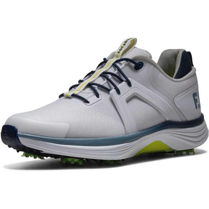 FootJoy HyperFlex Golf Shoes White/Citron/Skyway - Carl's Golfland