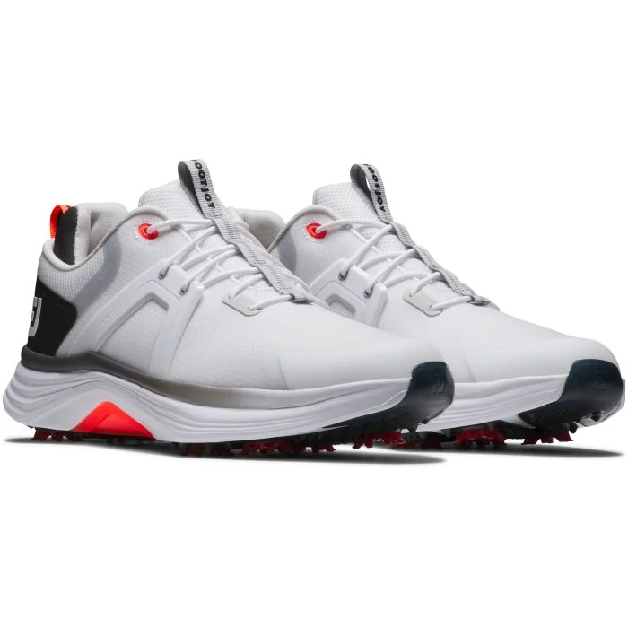 FootJoy HyperFlex ゴルフシューズ ホワイト Free Shipping - FootJoy HyperFlex Golf Shoes White/Grey/Red 55469