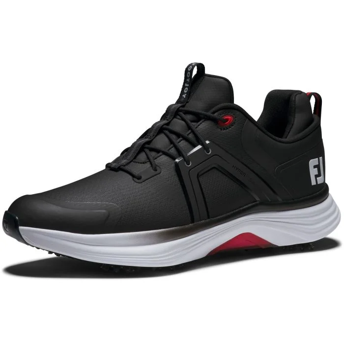FootJoy HyperFlex Golf Shoes Black/White/Red 55472 - Carl's Golfland